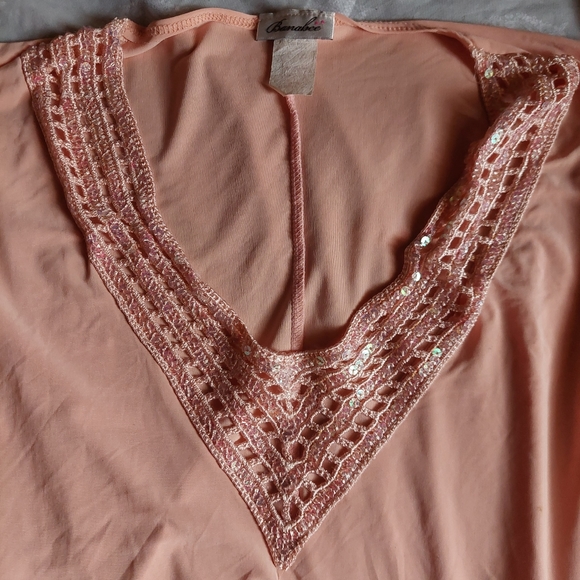Y2k Sequins Peachy Blouse - Picture 7 of 9